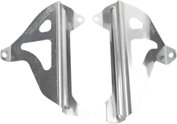 Works Silver Aluminum Radiator Brace Guard for Yamaha YZ125