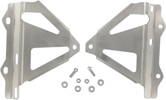 Works Silver Aluminum Radiator Brace Guard for Honda CRF450R