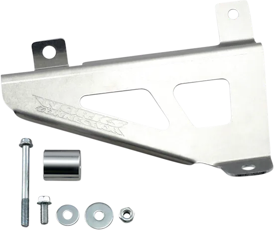 Works Silver Aluminum Radiator Brace Guard for Yamaha YZ65