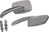Harddrive Chrome Rectangle Side Mirror Pair