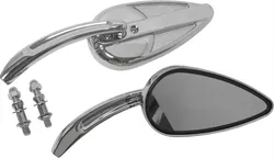 Harddrive Chrome Vintage Side Mirror Pair