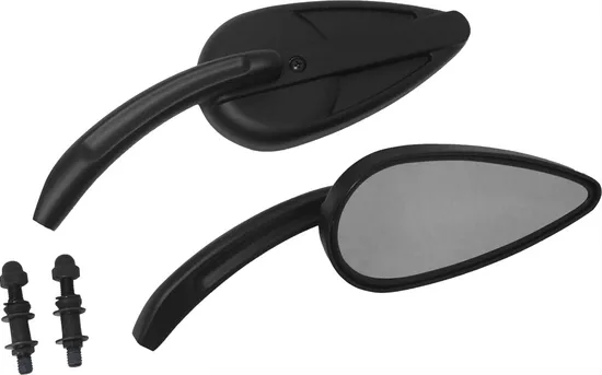Harddrive Black Vintage Side Mirror Pair