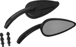 Harddrive Black Vintage Side Mirror Pair