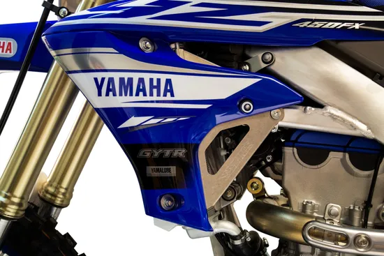 Works Silver Aluminum Radiator Brace Guard for Yamaha YZ450FX