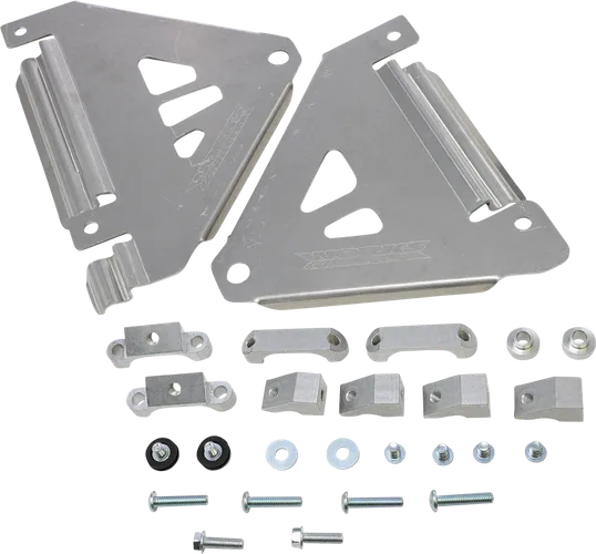 Works Silver Aluminum Radiator Brace Guard for Kawasaki KX25 F