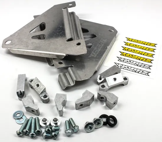 Works Silver Aluminum Radiator Brace Guard for Kawasaki KX25 F