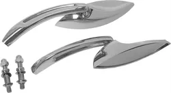 Harddrive Chrome Elliptical Side Mirror Pair