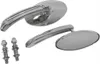 Harddrive Chrome Oval Side Mirror Set Pair
