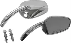 Harddrive Chrome Arrowhead Custom Die Cast Side Mirror Pair Set