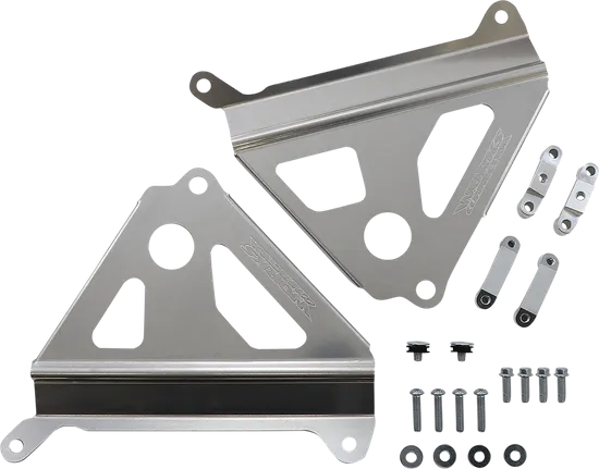Works Silver Aluminum Radiator Brace Guard for Yamaha YZ450F