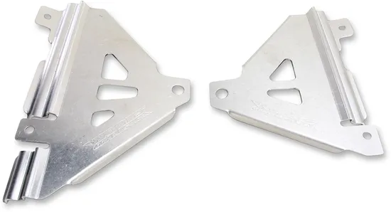 Works Silver Aluminum Radiator Brace Guard for Kawasaki KX450F