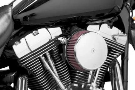 Arlen Ness Big Sucker Stage 1 STD Air Filter Kit w Cover Smooth Chrome 3
