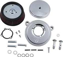Arlen Ness Big Sucker Stage 1 STD Air Filter Kit w Cover Smooth Chrome