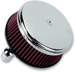 Arlen Ness Big Sucker Stage 1 STD Air Filter Kit w Cover Smooth Chrome