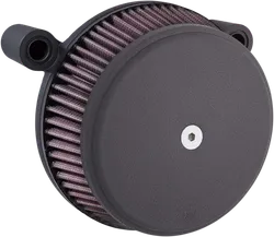 Arlen Ness Big Sucker Stage 1 Air Filter Kit w Cover Wrinkle Black