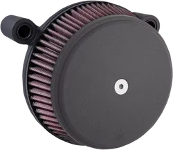 Arlen Ness Big Sucker Stage 1 Air Filter Kit w Cover Wrinkle Black