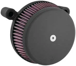 Arlen Ness Big Sucker Stage 1 Air Filter Kit w Cover Wrinkle Black 4