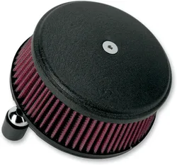 Arlen Ness Big Sucker Stage 1 Air Filter Kit w Cover Wrinkle Black