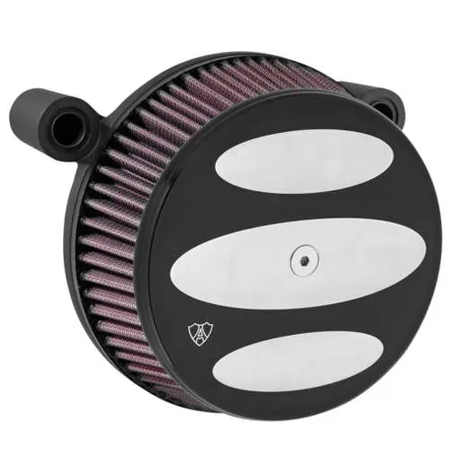 Arlen Ness Big Sucker Stage 1 Air Filter Kit w Cover Scalloped Black 2