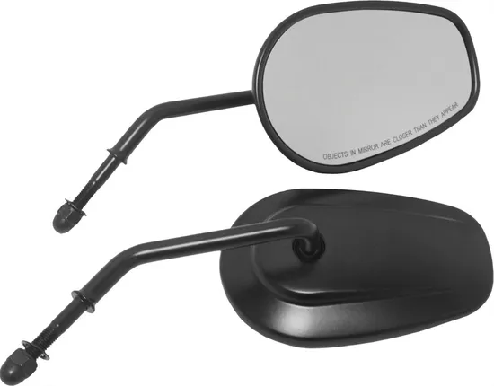 Harddrive Black Tapered Short Stem OE Style Side Mirror Pr