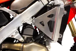 Works Silver Aluminum Radiator Brace Guard for Honda CRF450R RX