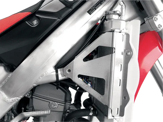 Works Silver Aluminum Radiator Brace Guard for Honda CRF250R