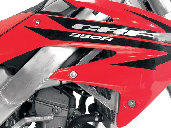 Works Silver Aluminum Radiator Brace Guard for Honda CRF250R