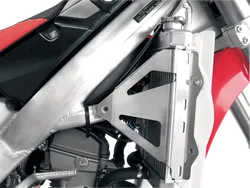 Works Silver Aluminum Radiator Brace Guard for Honda CRF250R