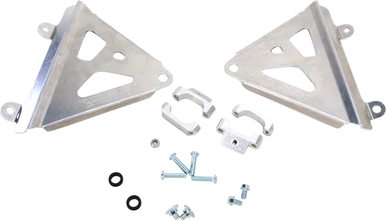 Works Silver Aluminum Radiator Brace Guard for Honda CRF250R