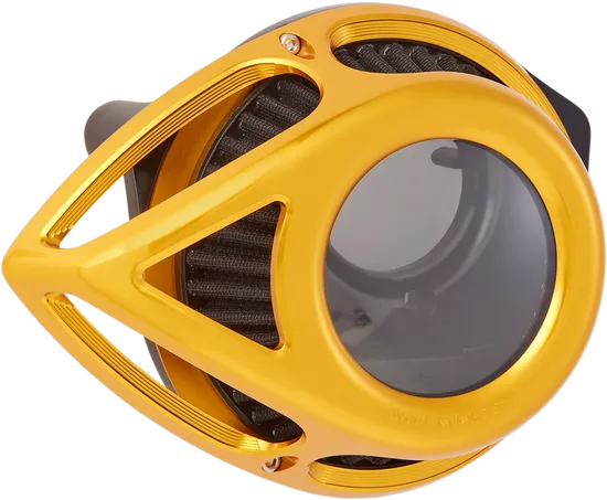 Arlen Ness Clear Tear Air Cleaner Filter Kit Gold Anodized