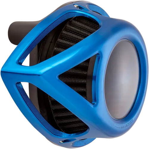 Arlen Ness Clear Tear Air Cleaner Filter Kit Blue Anodized