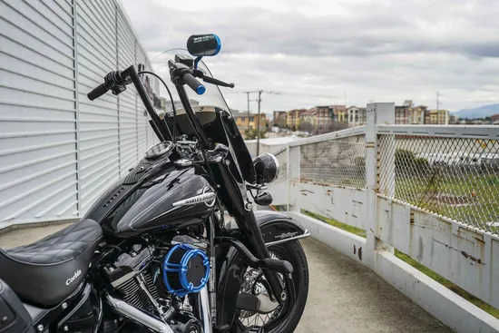 Arlen Ness Clear Tear Air Cleaner Filter Kit Blue Anodized