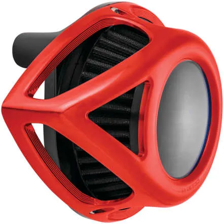 Arlen Ness Clear Tear Air Cleaner Filter Kit Red Anodized