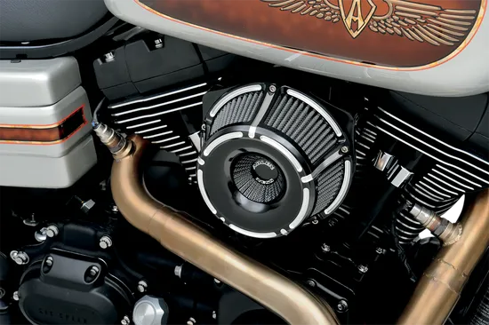 Arlen Ness Inverted Air Cleaner Filter Kit Slot Track Black