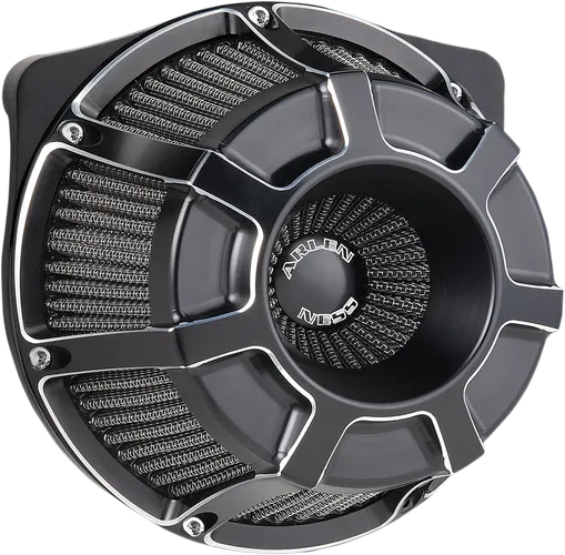 Arlen Ness Inverted Air Cleaner Filter Kit Beveled Black