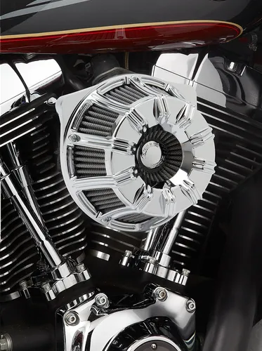 Arlen Ness Inverted Air Cleaner Filter Kit 10 Gauge Chrome