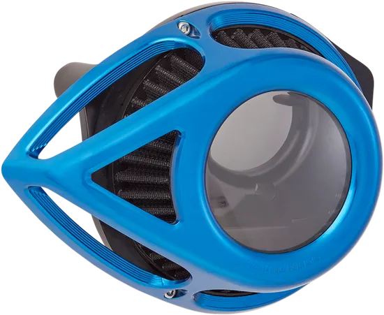 Arlen Ness Clear Tear Air Cleaner Filter Kit Blue Anodized