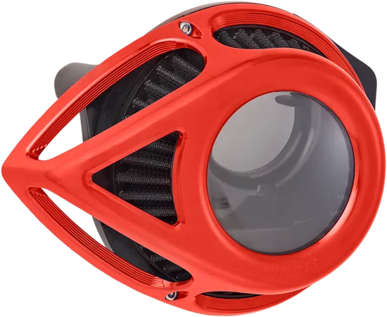 Arlen Ness Clear Tear Air Cleaner Filter Kit Red Anodized