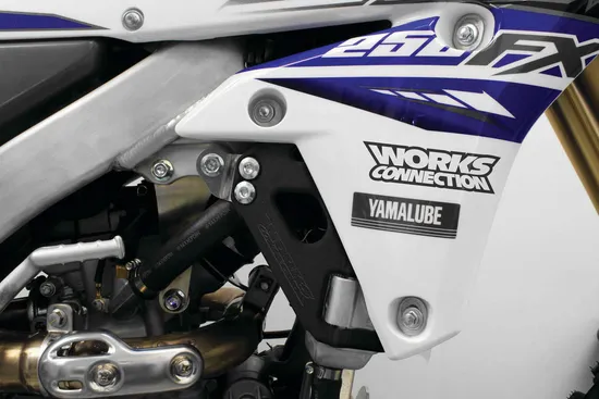 Works Black Aluminum Radiator Brace Guard for Yamaha YZ250FX 450FX