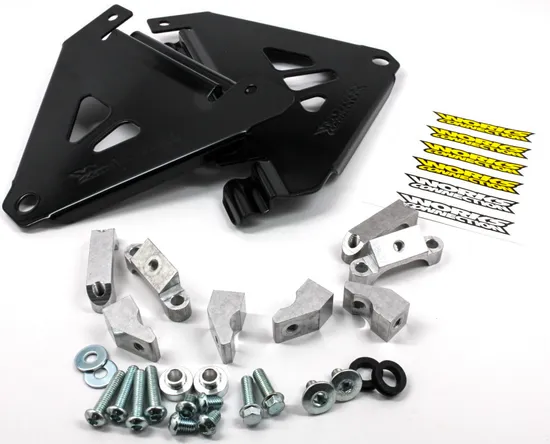 Works Black Aluminum Radiator Brace Guard for Kawasaki KX250 F