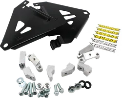 Works Black Aluminum Radiator Brace Guard for Kawasaki KX250 F