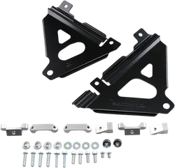 Works Black Aluminum Radiator Brace Guard for Kawasaki KX450