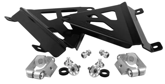 Works Black Aluminum Radiator Brace Guard for Honda CRF450R RX