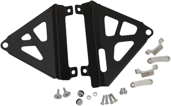 Works Black Aluminum Radiator Brace Guard for Honda CRF450R RX RWE