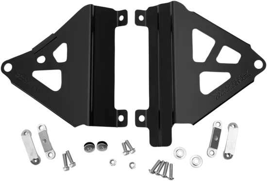 Works Black Aluminum Radiator Brace Guard for Honda CRF450L