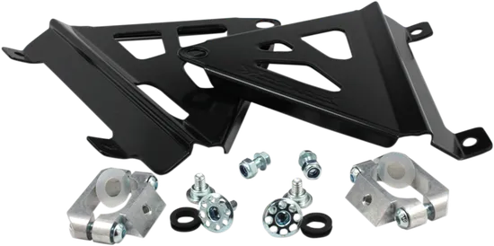 Works Black Aluminum Radiator Brace Guard for Honda CRF250R