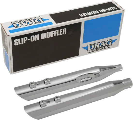 DS Steel Chrome 3.5" Slip On Muffler Set for FLHT FLHTK FLHX FLTRX FLTRU FLTRK