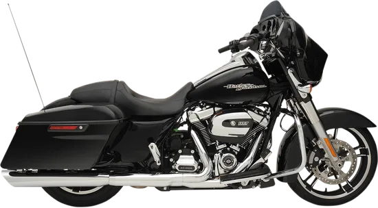 DS Steel Chrome 4" Slip On Muffler Set for FLHT FLHTK FLHX FLTRX FLTRU FLTRK