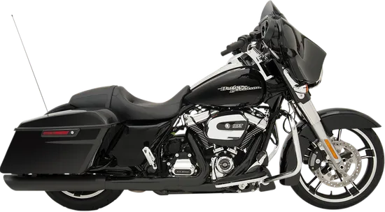 DS Steel Matte Black 4" Slip On Muffler Set FLHT FLHTK FLHX FLTRX FLTRU FLTRK