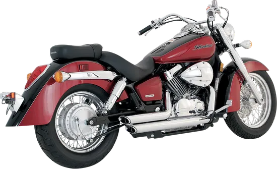 Vance Hines Shortshots Staggered Exhaust Pipe System Chrome